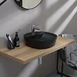 KIAMAMI VALENTINA - Lavabo De Meuble Rond En Céramique Noire Mate - vignette