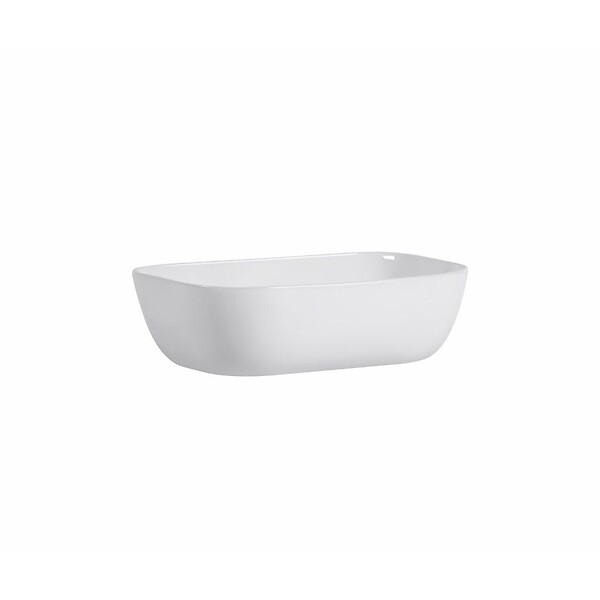 KIAMAMI VALENTINA - Lavabo Rectangulaire En Céramique Blanche L 46Cm À Poser - large