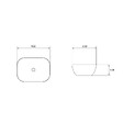 KIAMAMI VALENTINA - Lavabo Rectangulaire En Céramique Blanche L 46Cm À Poser - vignette
