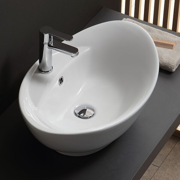 KIAMAMI VALENTINA - Lavabo À Poser En Céramique Au Design Luxueux - large