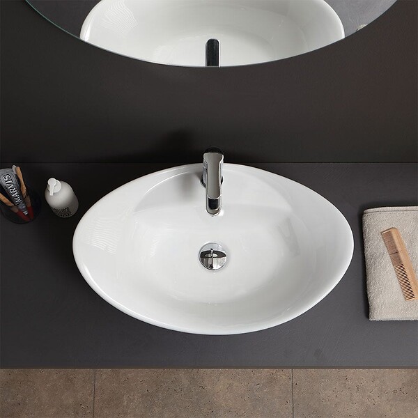 KIAMAMI VALENTINA - Lavabo À Poser En Céramique Au Design Luxueux - large
