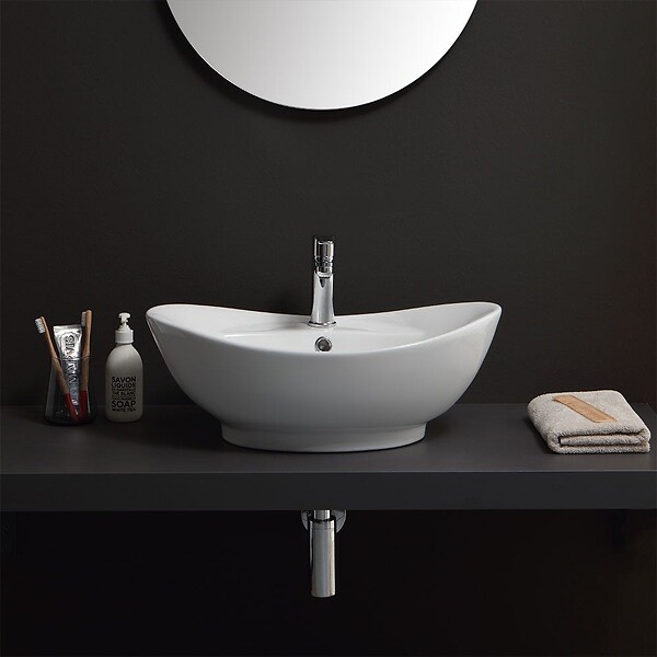 KIAMAMI VALENTINA - Lavabo À Poser En Céramique Au Design Luxueux - large