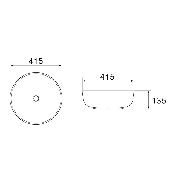KIAMAMI VALENTINA - Lavabo Rond À Poser 41Cm En Céramique Blanche - large