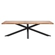 OVIALA - Table de jardin en aluminium et bois d'acacia 8 places 200x95 cm - Stella - vignette