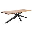 OVIALA - Table de jardin en aluminium et bois d'acacia 8 places 240x95 cm - Stella - vignette
