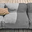 OVIALA - Salon de jardin modulable 4 places gris - Mixi - vignette