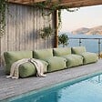 OVIALA - Salon de jardin modulable 4 places vert cactus - Mixi - vignette