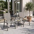 OVIALA - Lot de 2 chaises de jardin en aluminium et textilène - Savannah - vignette