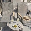 OVIALA - Lot de 2 chaises de jardin en aluminium et textilène - Savannah - vignette