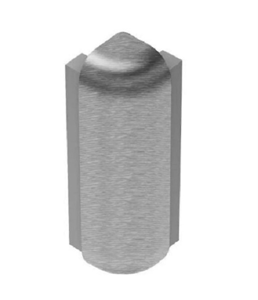 SCHLUTER - Angle rentrant 90° RONDEC-STEP - Coloris: alu anodisé brossé - hauteur: 12,5mm- réf : E90RS125ACGB39 - SCHLUTER - large