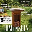 GRILL'CHIC - GRILL'CHIC - Pack Privilège Brasero Cévenol Corten Bois Carré - Simple Cuve - Avec Bâche + Grille + Stop Food Inclus - À Assembler - Fabriqué en France - 74 L x 74 P x 89 H cm - vignette
