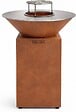 GRILL'CHIC - GRILL'CHIC - Pack Privilège Brasero Cévenol Corten Bois Rond - Simple Cuve - Avec Bâche + Grille + Stop Food Inclus - À Assembler - Fabriqué en France - Ø74 x 90 cm - vignette