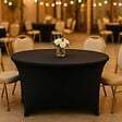 WERKAPRO - Housse de table ronde noire - - vignette