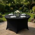WERKAPRO - Housse de table ronde noire - - vignette