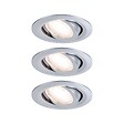 PAULMANN - Spot encastré LED FixedLED Kit de 3 orientable 25° 3x4,8W 3x460lm 230V  3000K Chrome mat - vignette