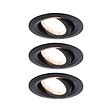 PAULMANN - Spot encastré LED FixedLED Kit de 3 orientable 25° 3x4,8W 3x440lm 230V  3000K Noir - vignette