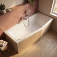 LAGUNA - 160x70 cm Aneta baignoire bain douche asymétrique en acrylique positionnement droite, sans pieds, blanc (AN1600PPLUS) - vignette