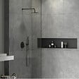 CERAMIA - Timeless Niche de Douche à encastrer, Acier Inoxydable 304, 120x28x10cm, Noir mat - vignette
