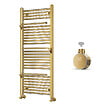 OTITEC - Sèche-serviettes électrique – 120 x 50 cm – Doré – 500W - Avec thermostat connecté - SUDO - vignette