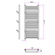 OTITEC - Sèche-serviettes électrique – 120 x 50 cm – Doré – 500W - Avec thermostat connecté - SUDO - vignette