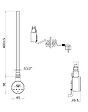 OTITEC - Sèche-serviettes électrique – 120 x 50 cm – Doré – 500W - Avec thermostat connecté - SUDO - vignette