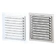 BLAUBERG - Grille aération ventilation aluminium avec moustiquaire - LxH (mm): 250 x 250 - Couleur: Blanc - vignette