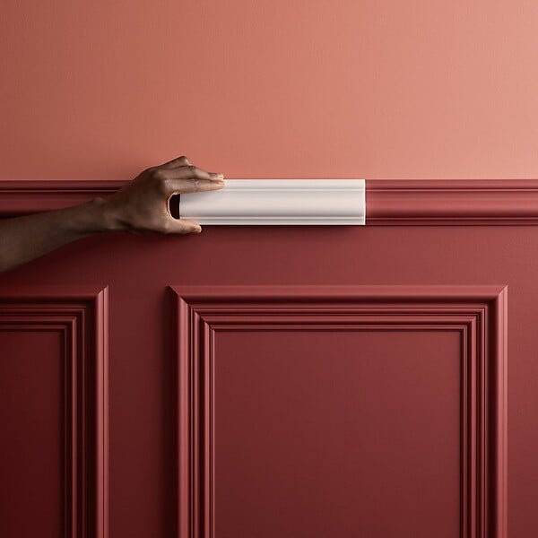 ORAC DECOR - PX202 Cimaise murale Orac Decor - 7,5x2,0x200cm (h x p x L) - moulure décorative polymère Pack 2 pièces - large