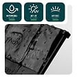 VOUNOT - Lot de 140 pcs Bordure de jardin imitation pierre facile a installer 21.4m noir - vignette