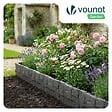VOUNOT - Lot de 35 pcs Bordure de jardin imitation pierre facile a installer 5.35m gris - vignette