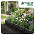 VOUNOT - Lot de 70 pcs Bordure de jardin imitation pierre facile a installer 10.7m noir - vignette