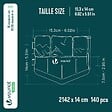 VOUNOT - Lot de 140 pcs Bordure de jardin imitation pierre facile a installer 21.4m gris - vignette