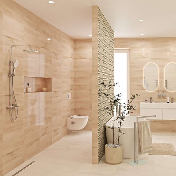 SWISS AQUA TECHNOLOGIES - Colonne de douche avec mitigeur thermostatique et tête de douche XXL 255mm, Chrome (SATSSTPBCH) - large