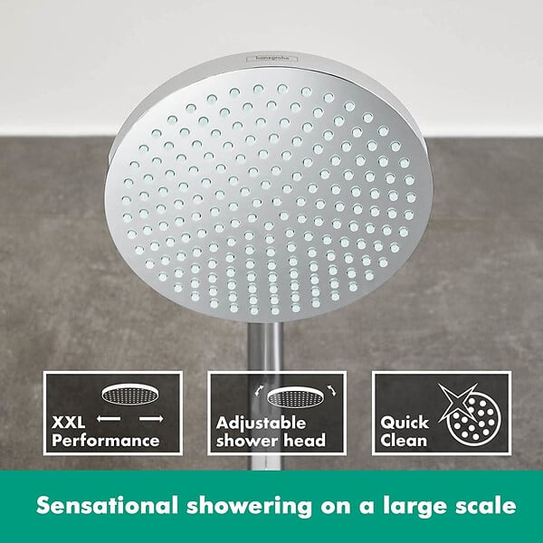 HANSGROHE - Colonne de douche Crometta S 240 EcoSmart chrome HANSGROHE 27268000 avec mitigeur thermostatique - large