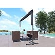 CONCEPT USINE - Store banne double pente 4 x 3 m gris ISEO - vignette
