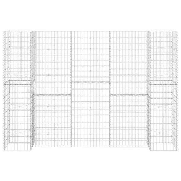 VIDAXL - vidaXL Jardinière à  gabion en H Fil d'acier 260x40x200 cm - large