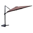 CONCEPT USINE - Bundle parasol rectangulaire 3x4m déporté rotatif marron aluminium + housse CESARE - vignette