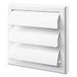 BLAUBERG - Grille rejet d'air à volet anti-retour plastique DECOR G - LxH (mm): 155 x 155 rac Ø 100/125 - Couleur: Blanc - vignette