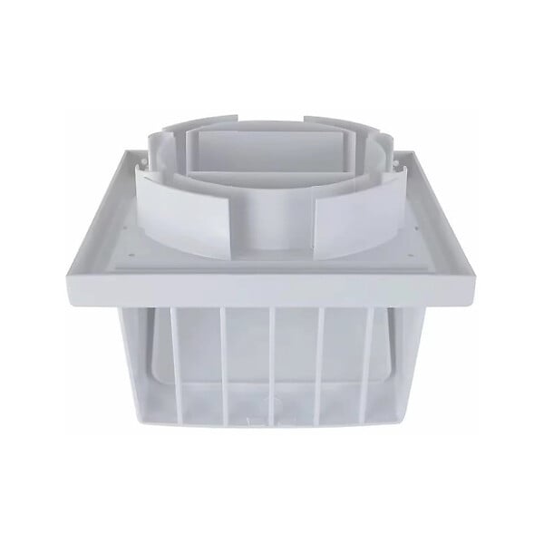 BLAUBERG - Grille de ventilation à capot pare-pluie plastique blanc DECOR H Ø100/125 mm pour hotte/extracteur - large
