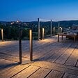 LUMISKY - Borne solaire noire en aluminium AXIS MAXI H65cm - vignette