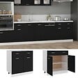 VIDAXL - vidaXL Armoire de plancher à tiroir "Lyon" Noir 80x46x81,5 cm - vignette