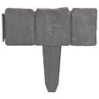 VIDAXL - vidaXL Clôture de jardin/pelouse plastique aspect de pierre 41 pcs 10m - vignette