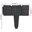 VIDAXL - vidaXL Clôture de jardin/pelouse plastique aspect de pierre 41 pcs 10m - vignette