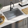 VIDAXL - vidaXL Évier de cuisine fait main Acier inoxydable - vignette