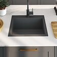 VIDAXL - vidaXL Évier de cuisine fait main Noir Acier inoxydable - vignette