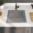 VIDAXL - vidaXL Évier de cuisine fait à la main Acier inoxydable - vignette