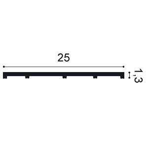ORAC DECOR - SX207F Plinthe Flexible Orac Decor - 25 x 1,3 x 200cm (h x p x L) - plinthe décorative polymère - large