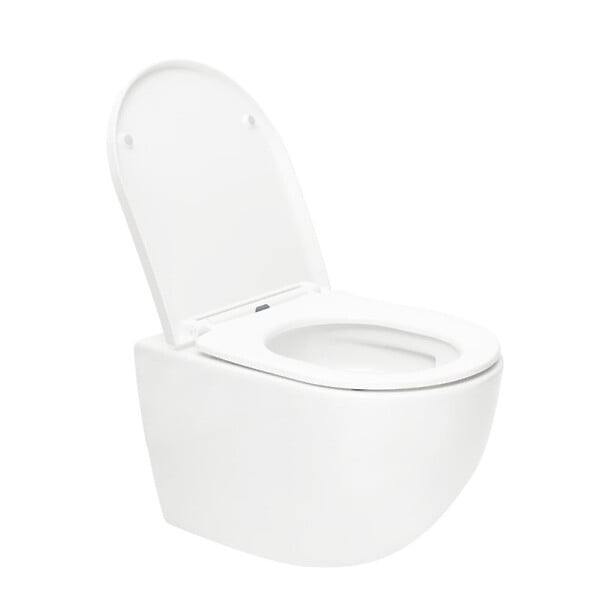 GEBERIT - Pack WC Bâti support Geberit + WC Swiss Aqua Technologies Vortex sans bride + abattant SoftClose + plaque (VORTEXGEB3) - large