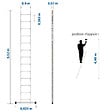 HOSTRÃ–M - Echelle simple StablePro 13 marches en aluminium, légère et durable, hauteur de travail maximale 4,49m, garantie 5 ans, charge maximale 150kg, Hostrom - vignette