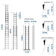 HOSTRÃ–M - Echelle transformable 3 plans StablePro 3x11 marches aluminium extensible coulissante, 6 positions, hauteur travail max 6,31m, garantie 5 ans, Hostrom - vignette