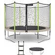 KANGUI - Trampoline jardin Ø 430 cm + filet + échelle + bâche - JUMPI 430 - Taupe/Vert - vignette